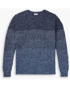 Etro Degradé Cotton-Jacquard Sweater - Blue