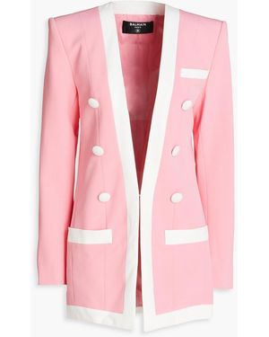 Balmain Two-Tone Crepe Blazer - Pink