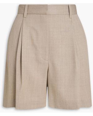 A.Emery Astor Pleated Wool-Tweed Shorts - Natural