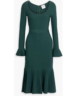 Hervé Léger Alena Ruffled Bandage Midi Dress - Green