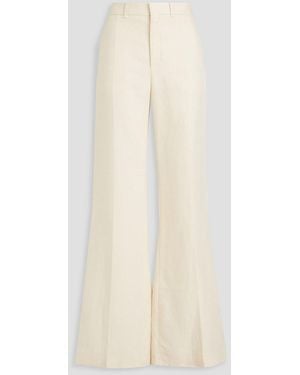 Chloé Linen Flared Trousers - Natural