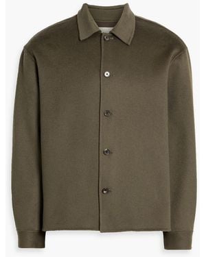 FRAME Wool-Felt Overshirt - Green