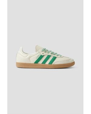 adidas Originals Sambaog Suede-Trimmed Leather Trainers - Green
