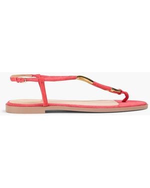 Sergio Rossi Embellished Suede Slingback Sandals - Pink