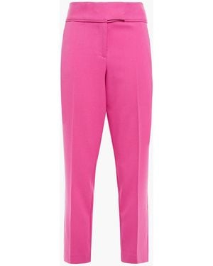 Rachel Zoe Cropped Twill Slim-leg Trousers - Pink