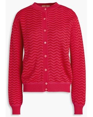 Missoni Crochet-knit Cotton-blend Cardigan - Pink