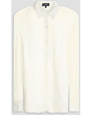 Theory Striped Chiffon Shirt - Natural