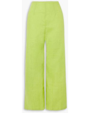 Faithfull the Brand Ottavio Linen Wide-leg Pants - Green