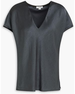 Vince Satin-Crepe Top - Black