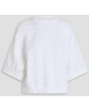 Diane von Furstenberg Cairo Jacquard-Knit Top - White