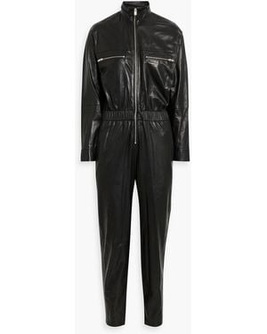 IRO Ikaraz Leather Jumpsuit - Black