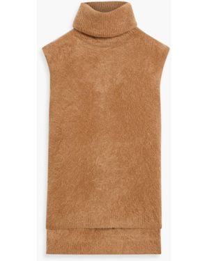 Autumn Cashmere Brushed Cashmere Turtleneck Sweater - Brown