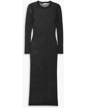 GOOD AMERICAN Midikleid aus recyceltem stretch-mesh - Schwarz