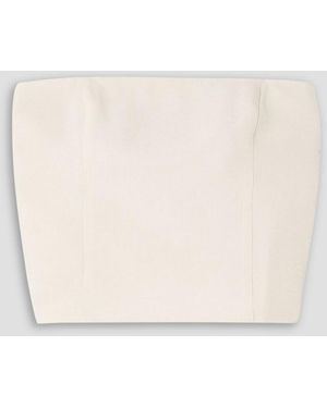 GAUGE81 Tona Cropped Strapless Crepe Top - White