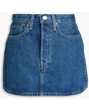 RE/DONE 90S Denim Mini Skirt - Blue
