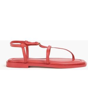 A.Emery Remly Pebbled-Leather Sandals - Red