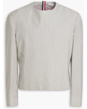 Thom Browne Striped Wool Shirt - White