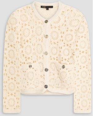 Maje Crocheted Cardigan - Natural