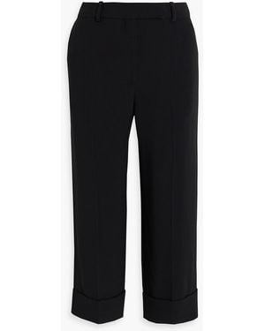 Simone Rocha Cropped Crepe Straight-leg Pants - Black