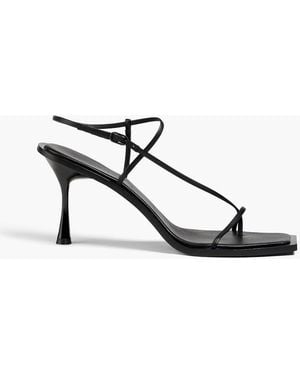 STUDIO AMELIA Filament 90 Leather Sandals - Black