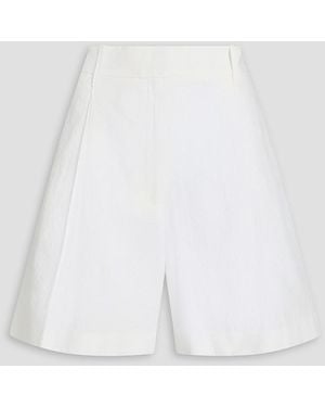 A.Emery Astor Cotton-Seersucker Shorts - White