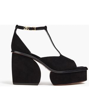 Zimmermann Suede Platform Sandals - Black