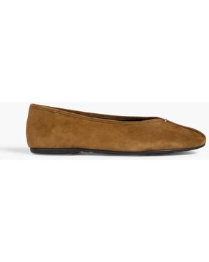 Vince Ori Suede Ballet Flats - White