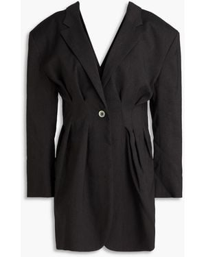 Jacquemus Camargue Cutout Hemp-Blend Blazer - Black