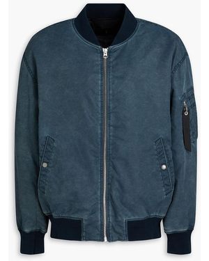 Rag & Bone Manston Acid-Wash Twill Bomber Jacket - Blue