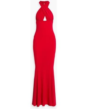 Norma Kamali Stretch-jersey Halterneck Gown - Red