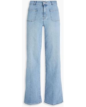 FRAME Le Slim Palazzo High-Rise Wide-Leg Jeans - Blue