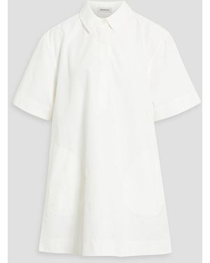 Jonathan Simkhai Lucienne Cotton-blend Mini Shirt Dress - White