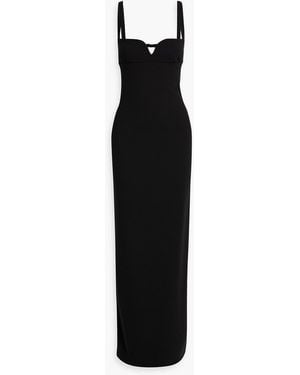 Magda Butrym Cutout Wool-Blend Crepe Maxi Dress - Black