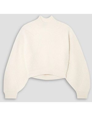 LeKasha Merida Open-Back Ribbed Cashmere Jumper - Natural