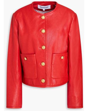 Veronica Beard Andrea Leather Jacket - Red