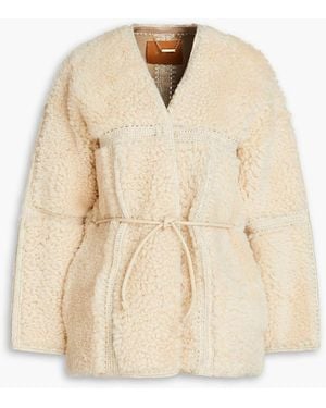 Zimmermann Belted Shearling Jacket - Natural