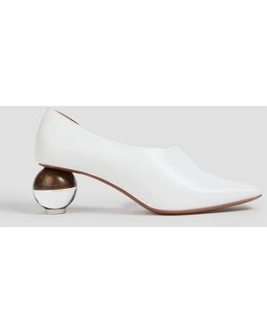 Neous Orchis Leather Court Shoes - White