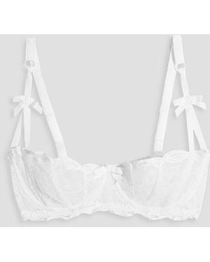 Agent Provocateur Demi Stretch-Lace Balconette Bra - White