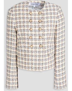 Veronica Beard Bentley doppelreihige jacke aus tweed aus einer baumwollmischung - Weiß