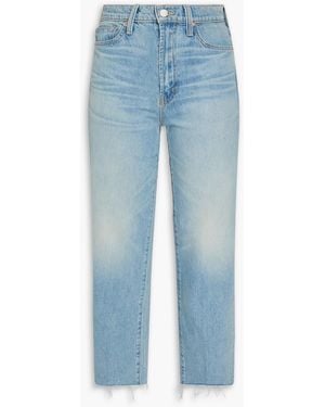 Mother The rambler hoch sitzende cropped jeans mit geradem bein - Blau