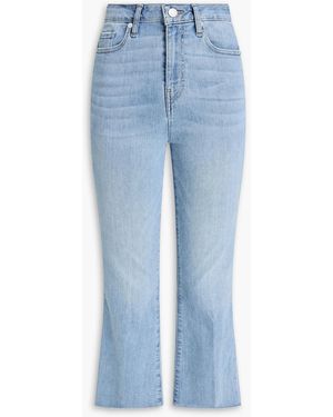 FRAME Hoch sitzende bootcut-jeans "le crop mini boot" - Blau