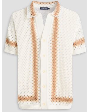 Frescobol Carioca Pinto Crocheted Cotton Cardigan - Natural