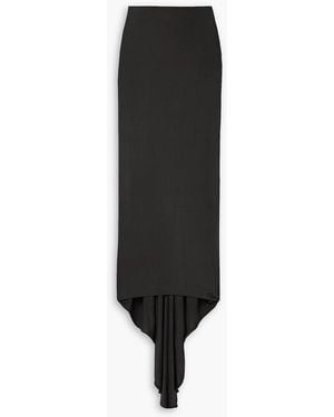 Magda Butrym Asymmetric Jersey Maxi Skirt - Black
