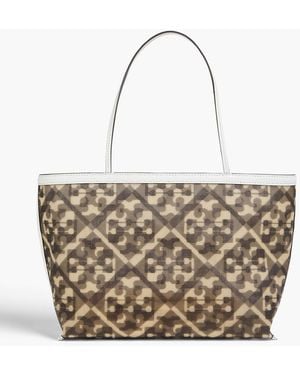 Tory Burch Prismatic Printed Mesh Tote - White
