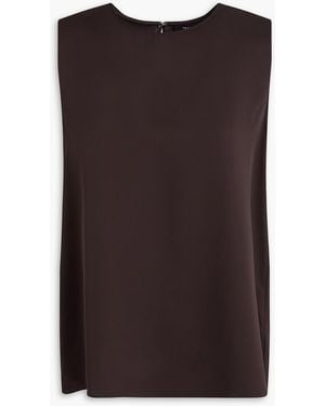 Theory Silk-Satin Top - Brown