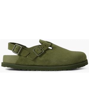 Birkenstock Tokio Suede Clogs - Green