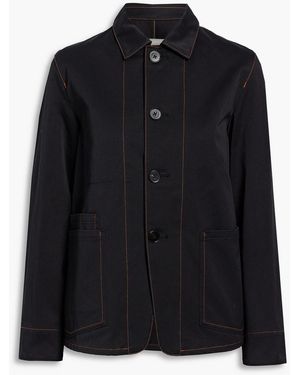 Jil Sander Topstitched Denim Jacket - Black