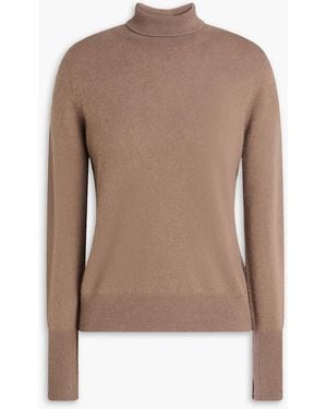 JOSEPH Cashmere-blend Turtleneck Jumper - Brown