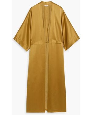 The Sei Silk-Satin Kimono - Yellow