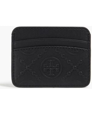 Tory Burch Embossed Leather Cardholder - Black
